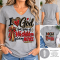 I love God, But Some of His Children Get on My Nerves V-Neck Tee