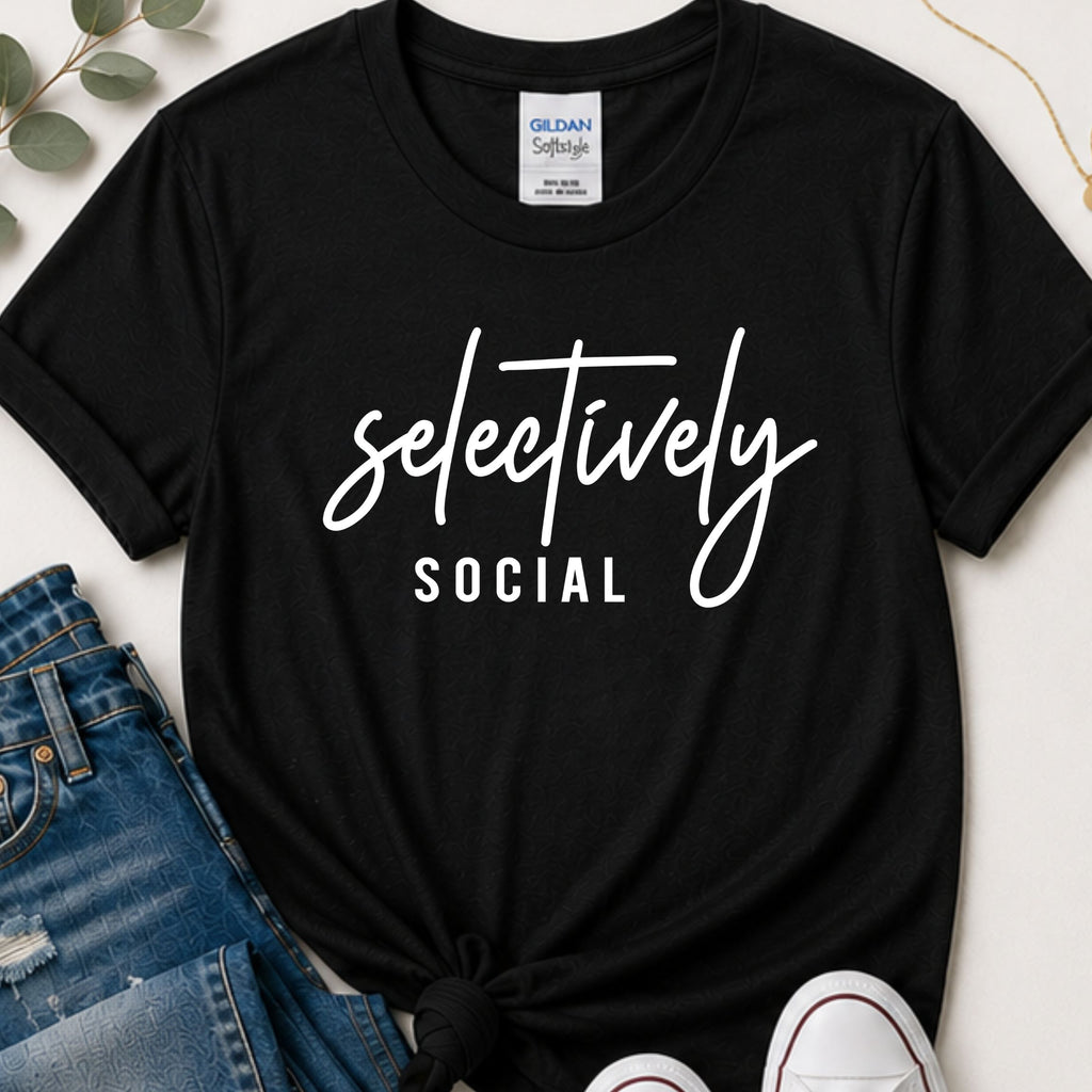 Selectively social t-shirt
