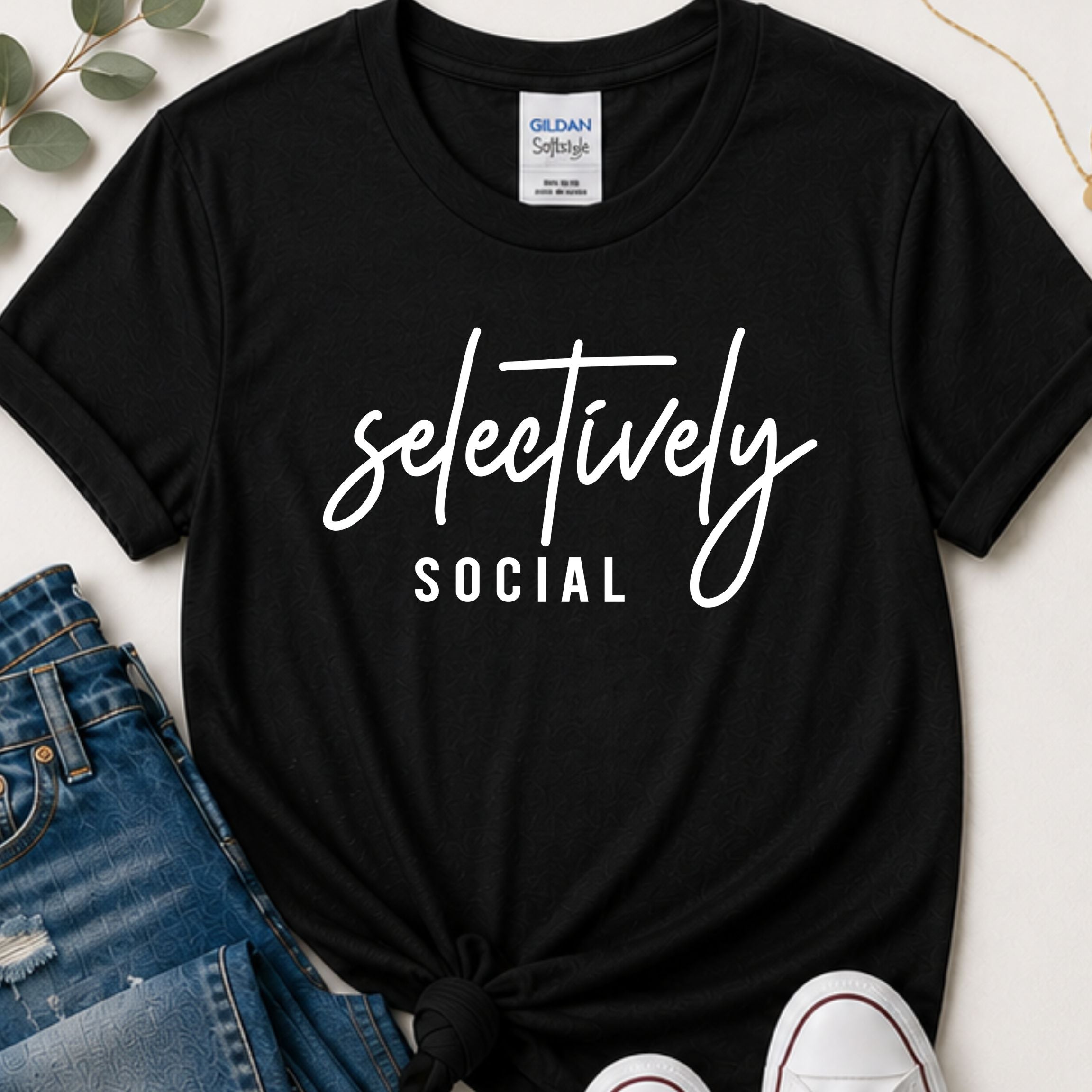 Selectively social t-shirt