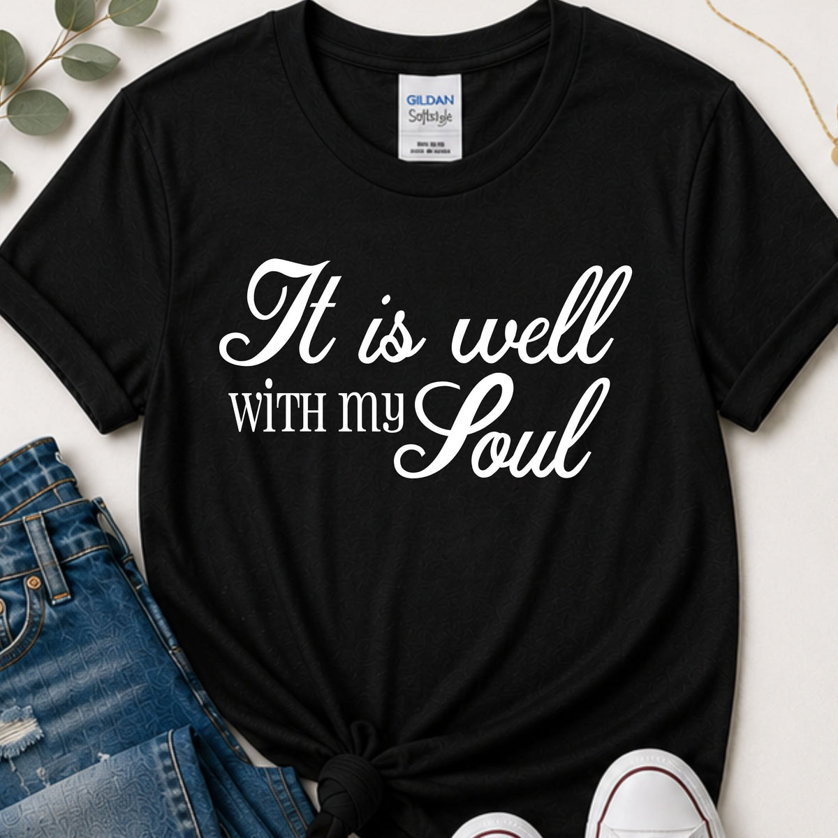It is well with my soul script Christian t-shirt