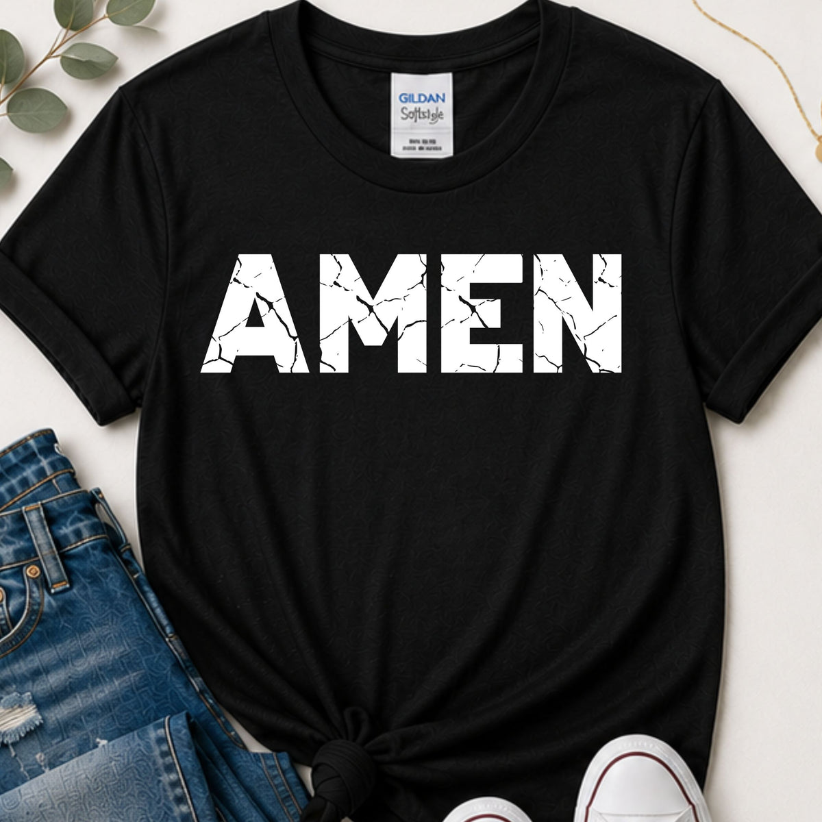 Amen Distressed Christian t-shirt