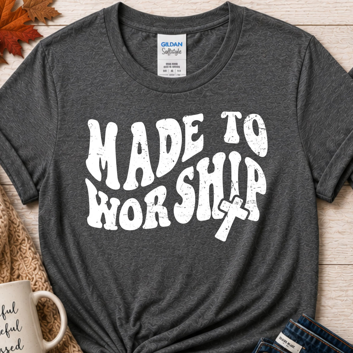 Made to worship retro Christian t-shirt