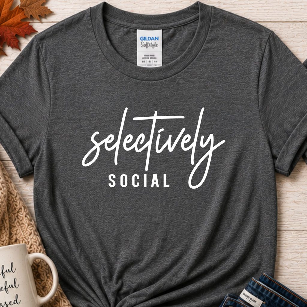 Selectively social t-shirt