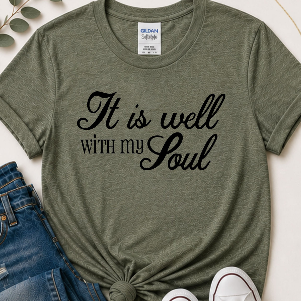 It is well with my soul script Christian t-shirt