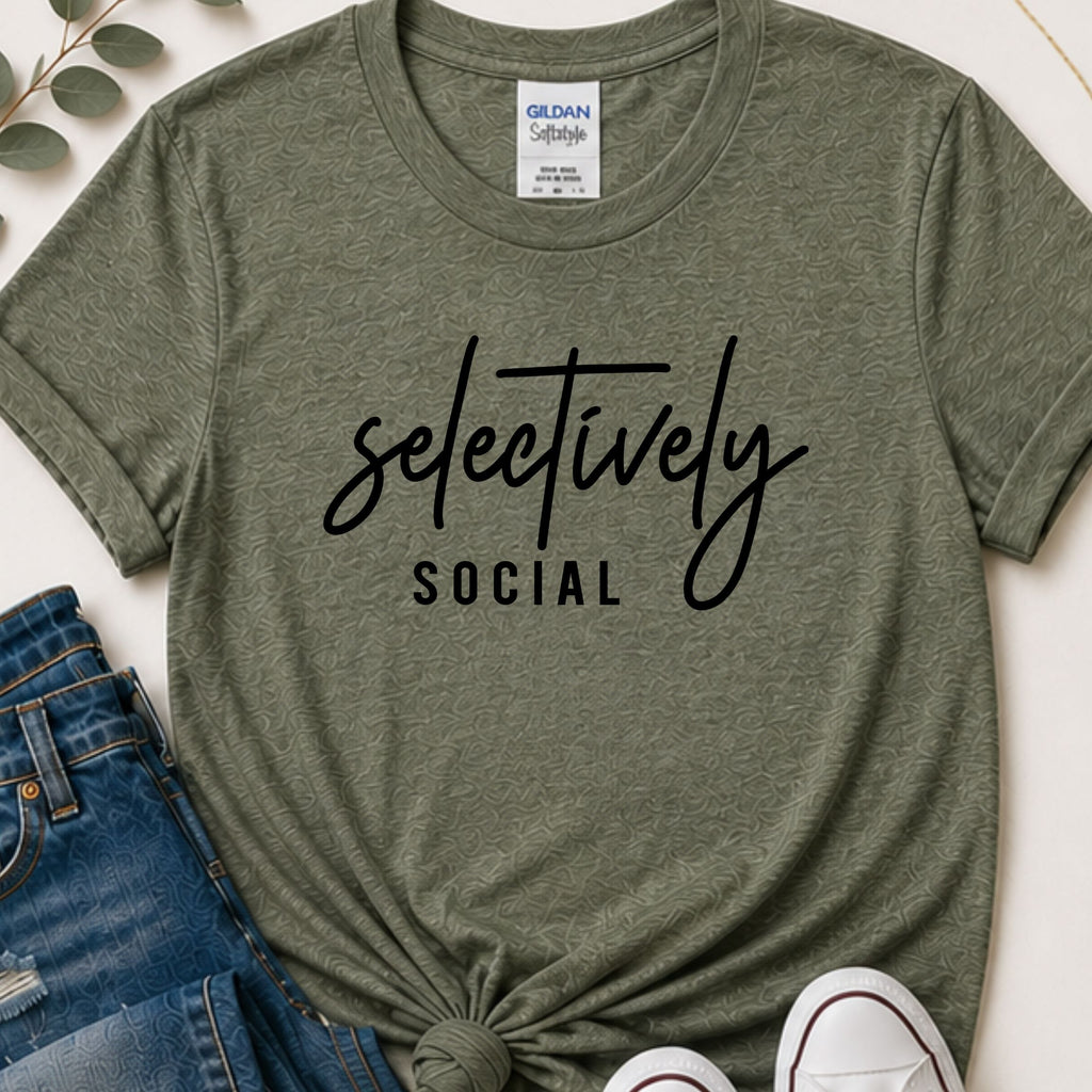 Selectively social t-shirt