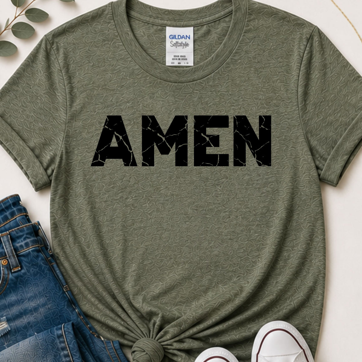 Amen Distressed Christian t-shirt