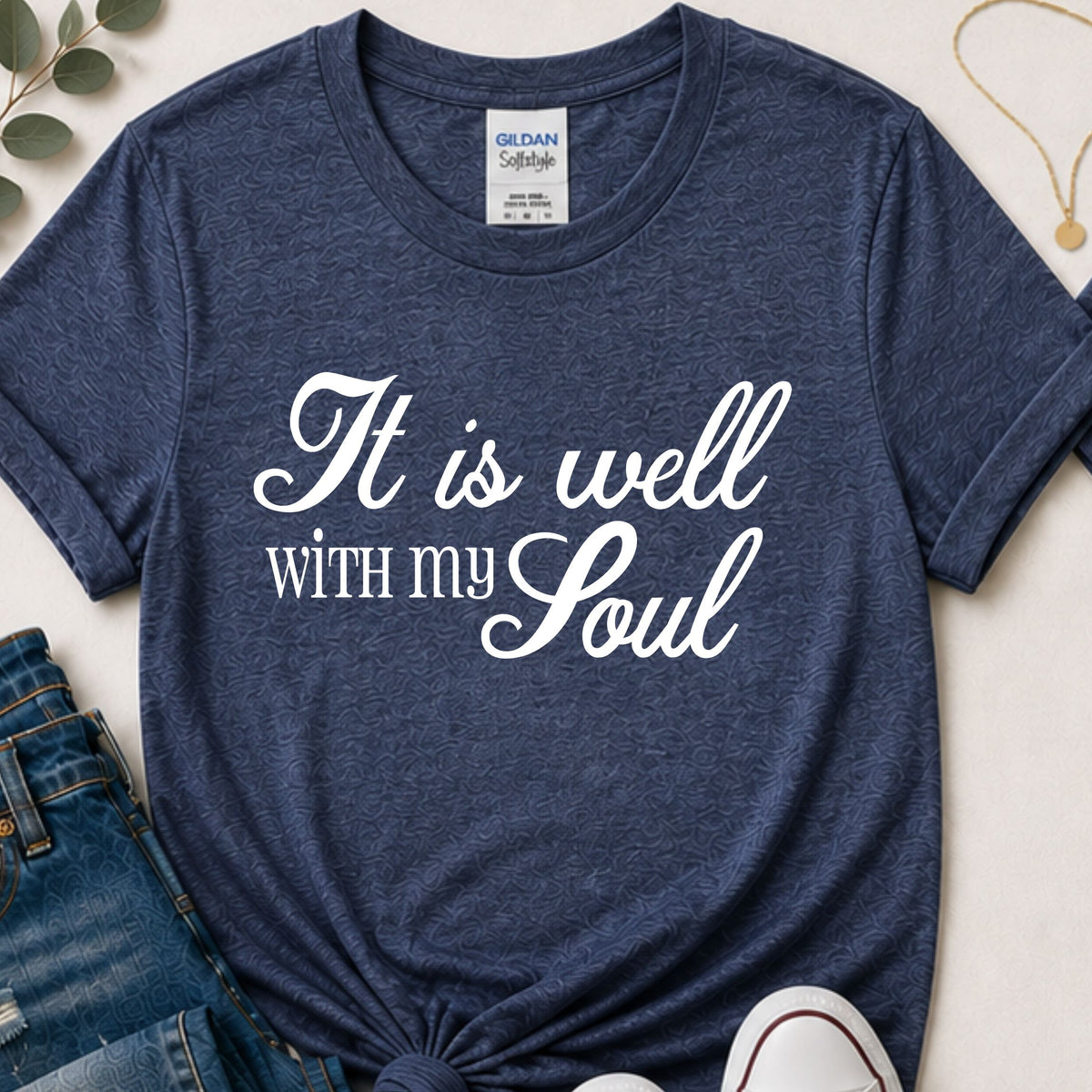 It is well with my soul script Christian t-shirt