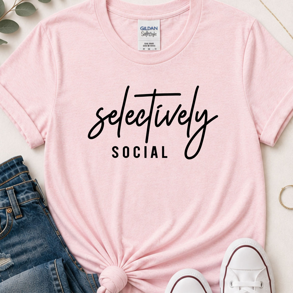Selectively social t-shirt