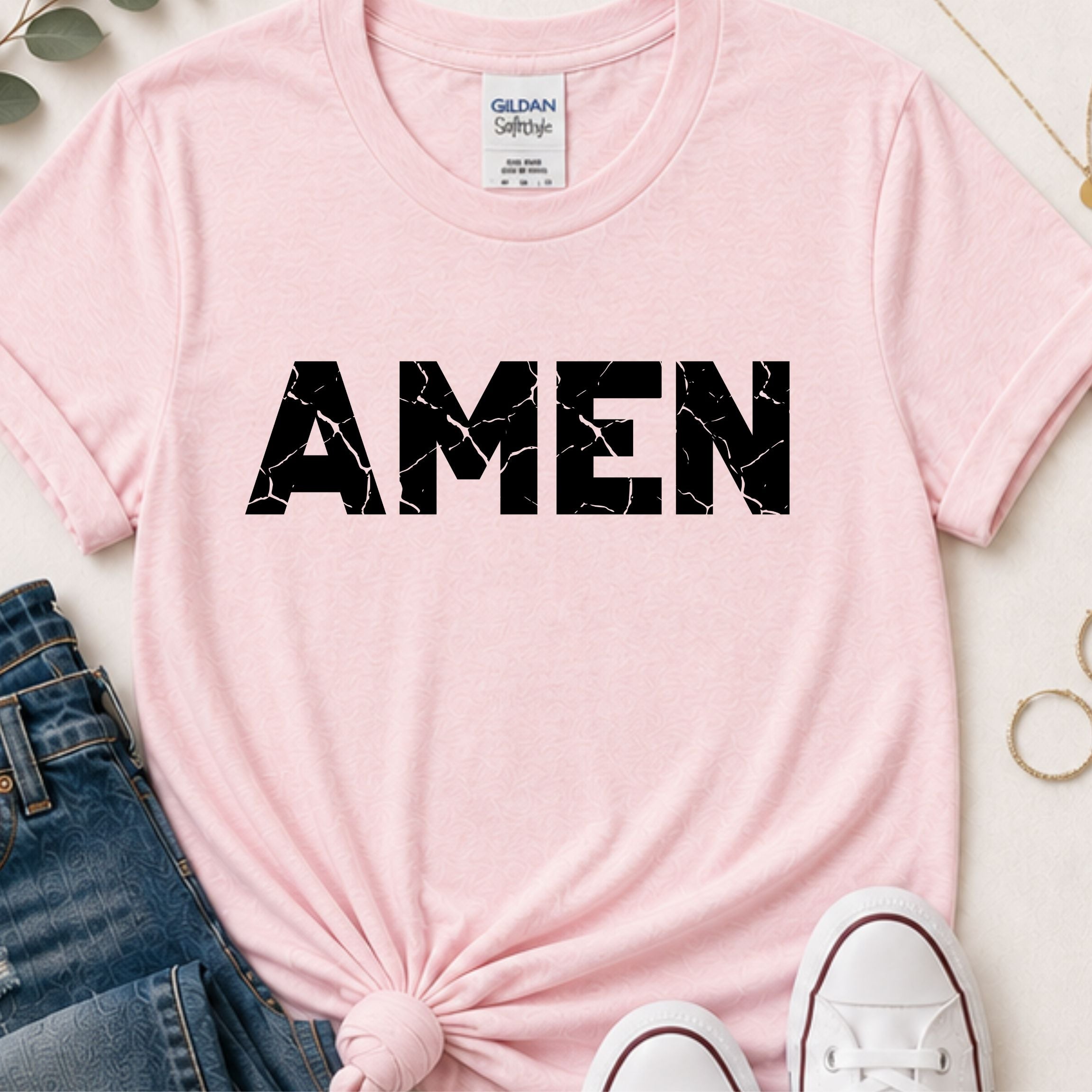 Amen Distressed Christian t-shirt