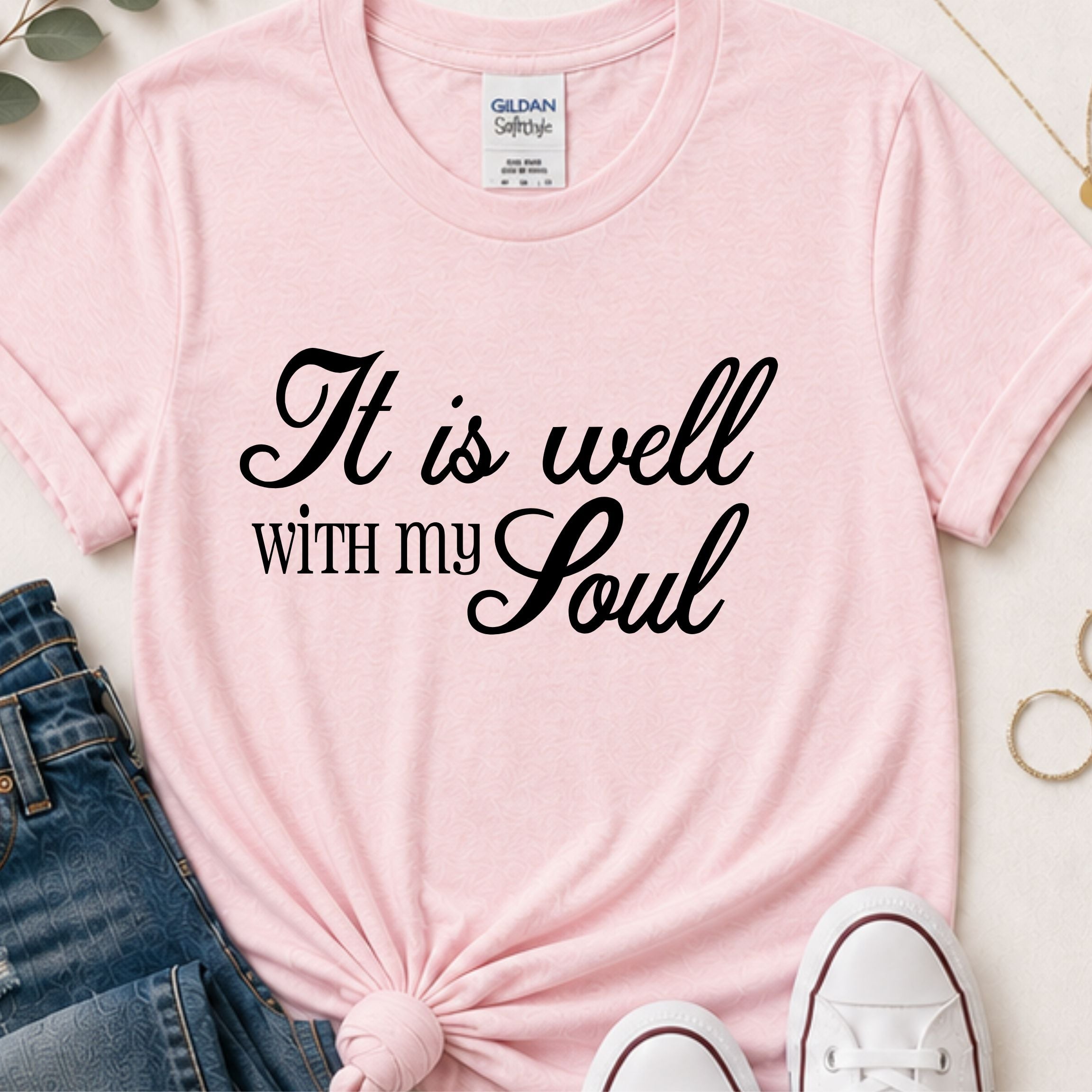 It is well with my soul script Christian t-shirt