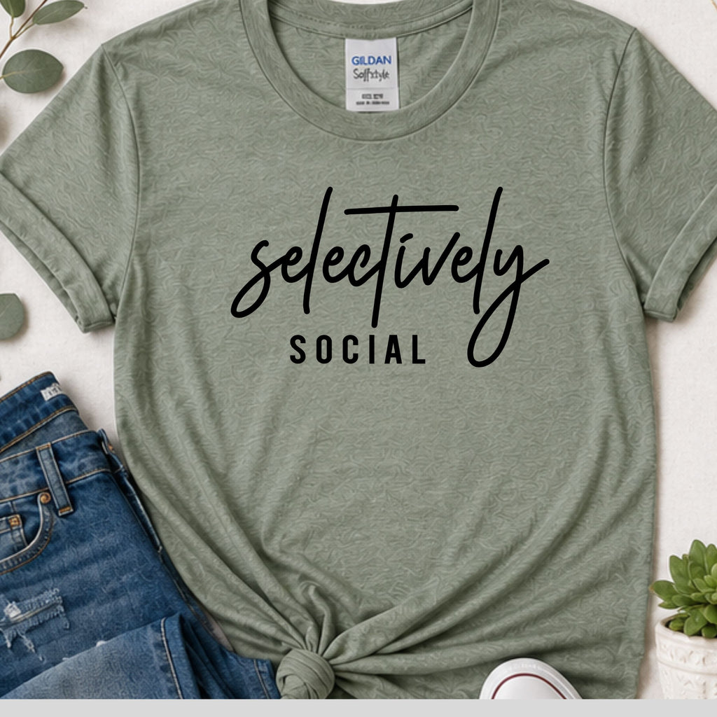 Selectively social t-shirt
