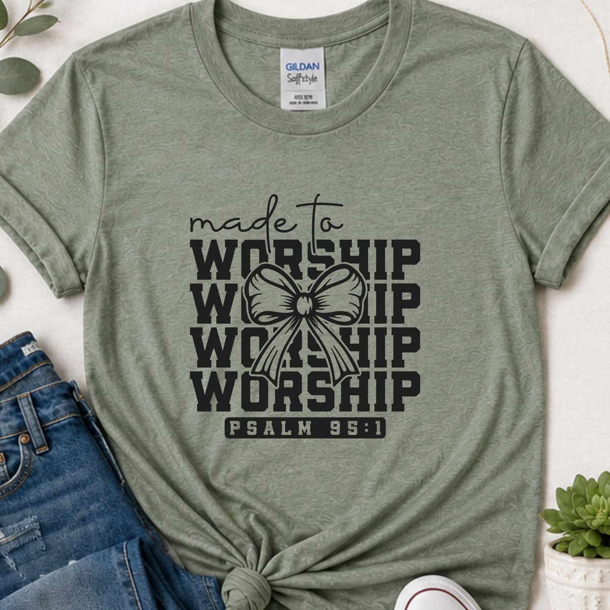 Made to worship Christian t-shirt