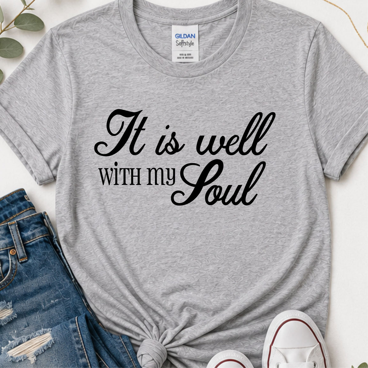 It is well with my soul script Christian t-shirt