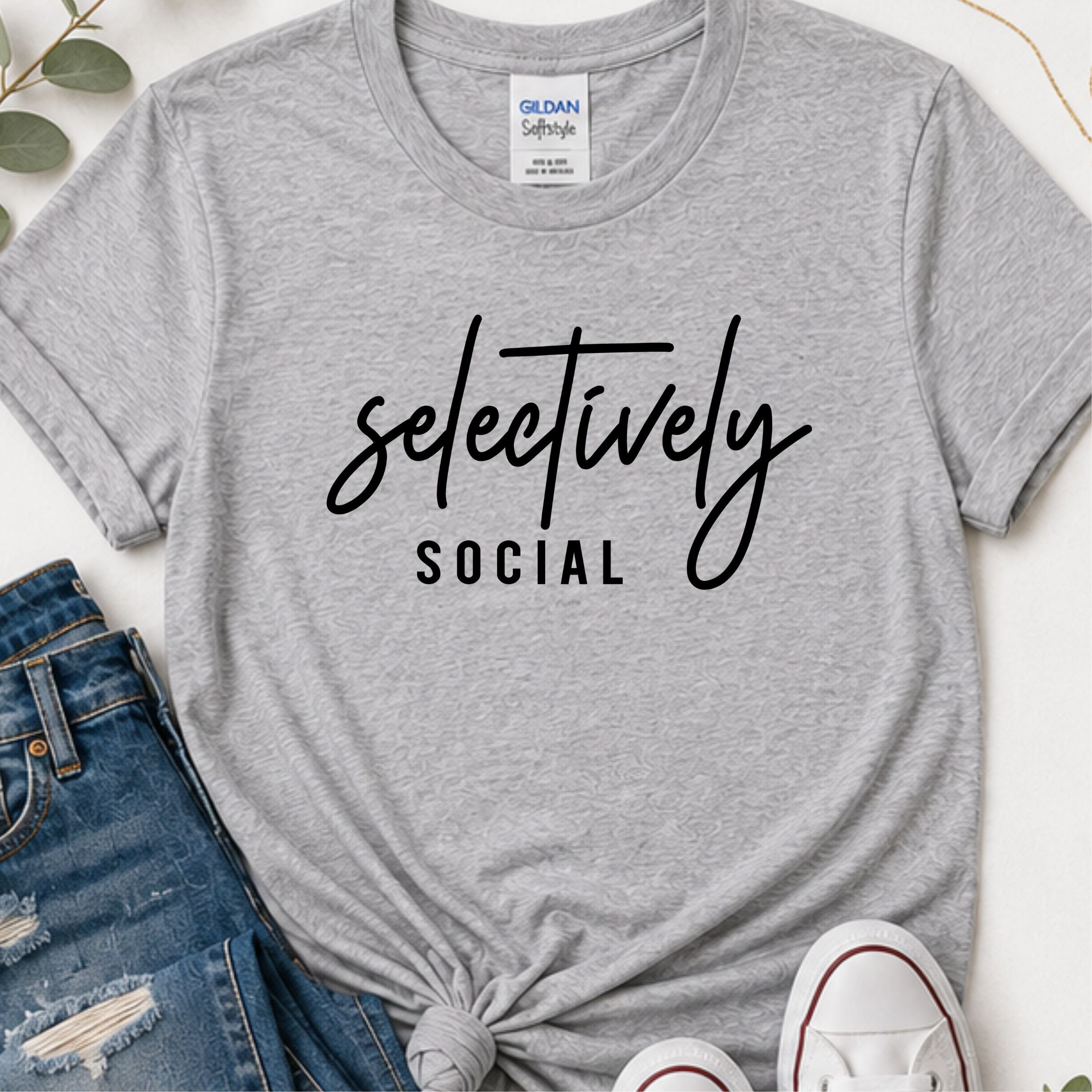 Selectively social t-shirt