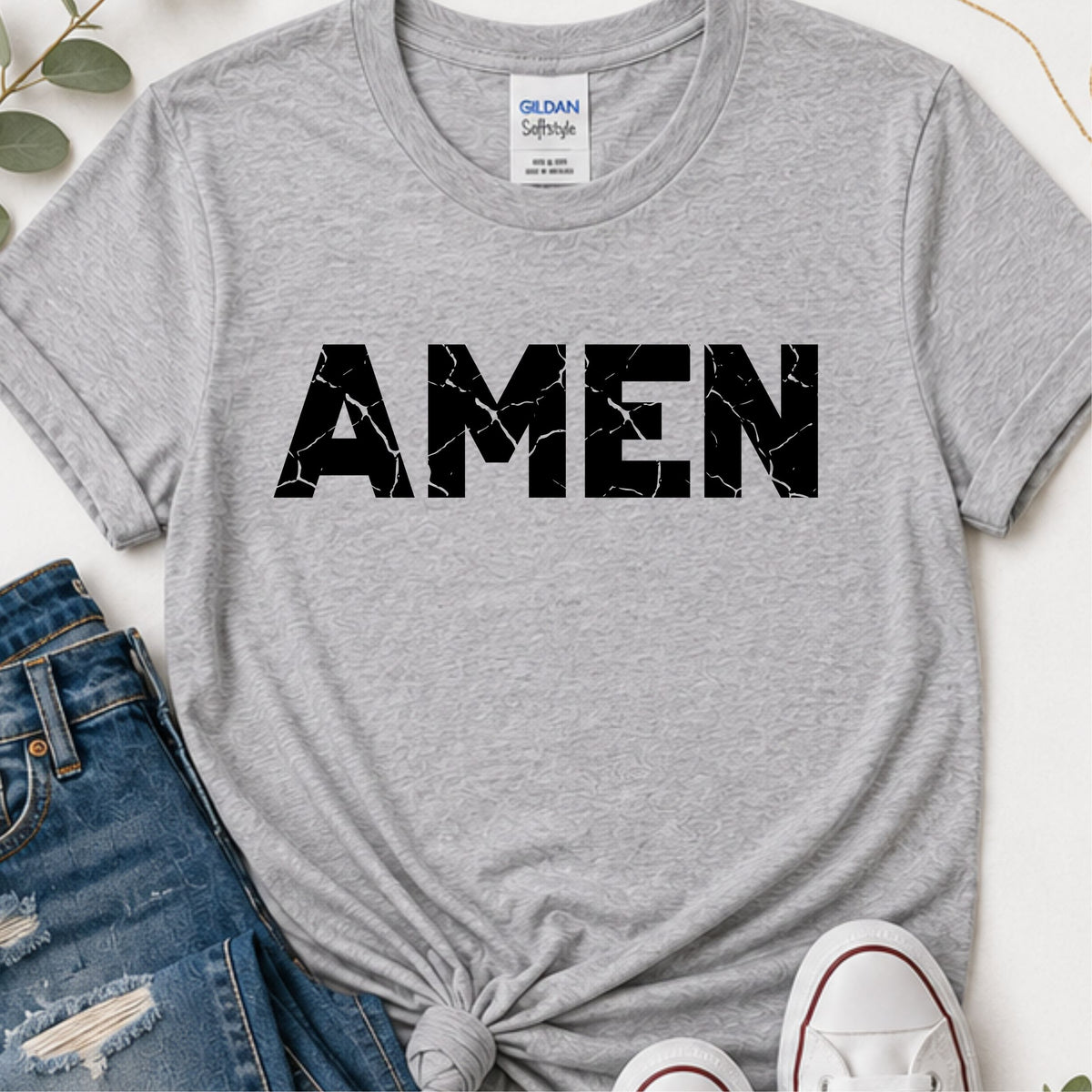 Amen Distressed Christian t-shirt
