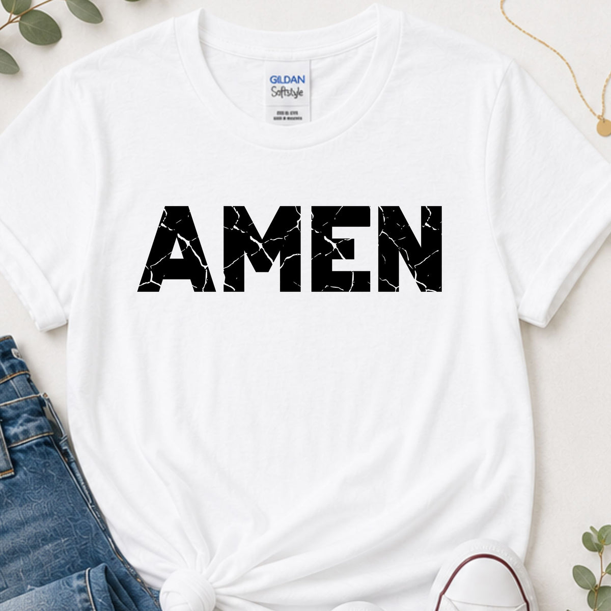 Amen Distressed Christian t-shirt