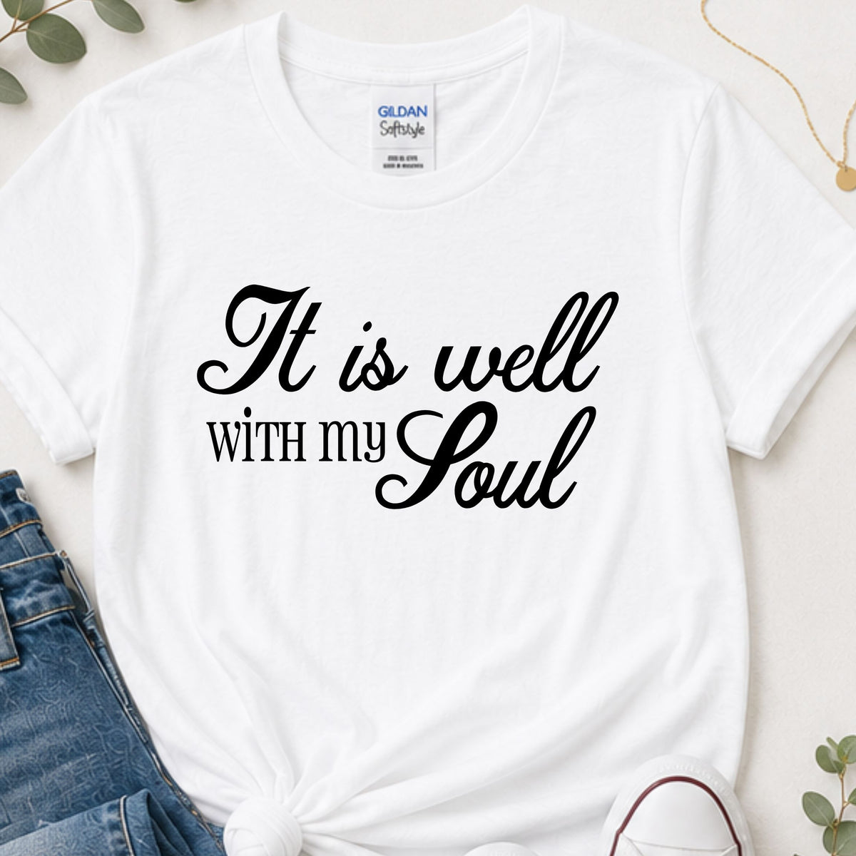 It is well with my soul script Christian t-shirt