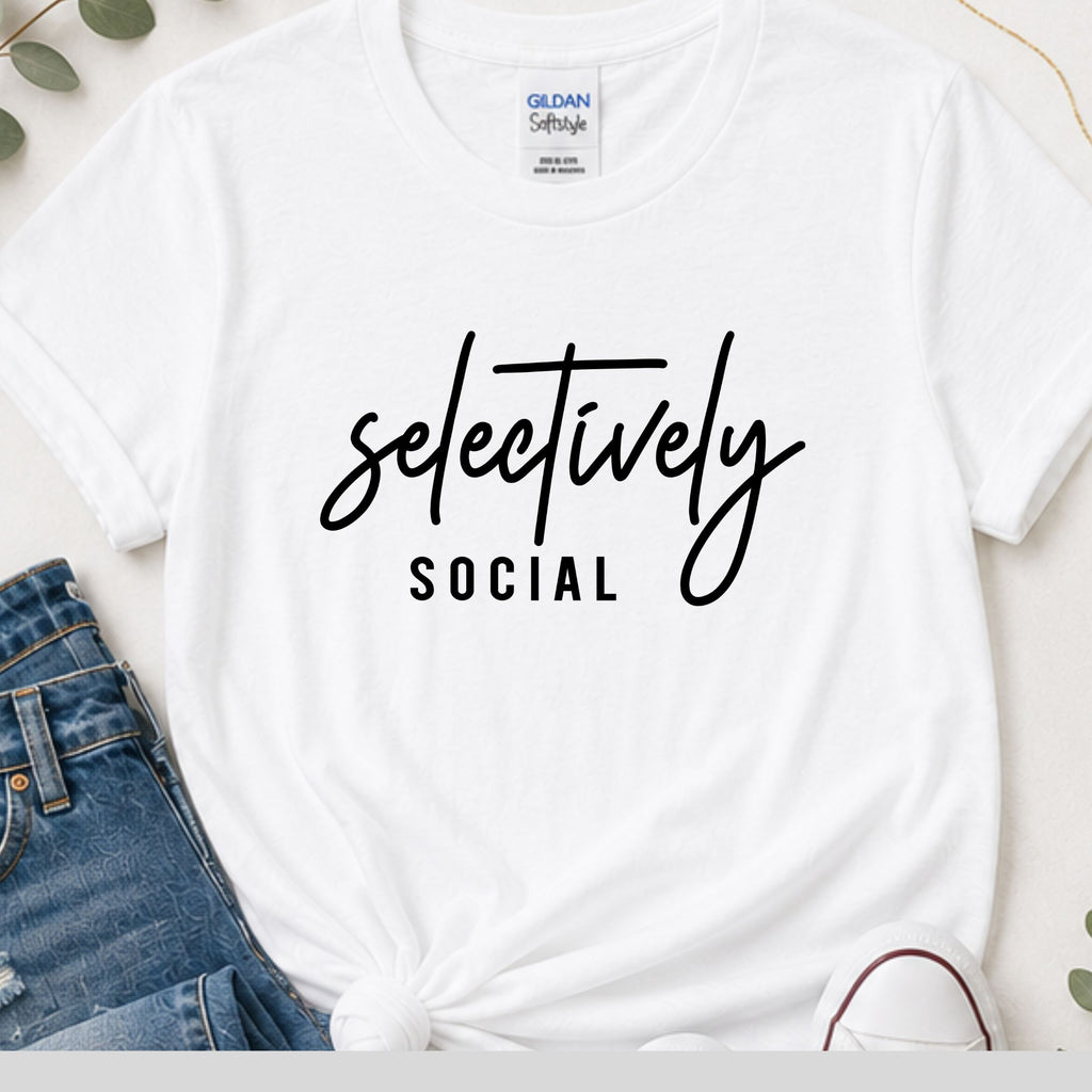 Selectively social t-shirt