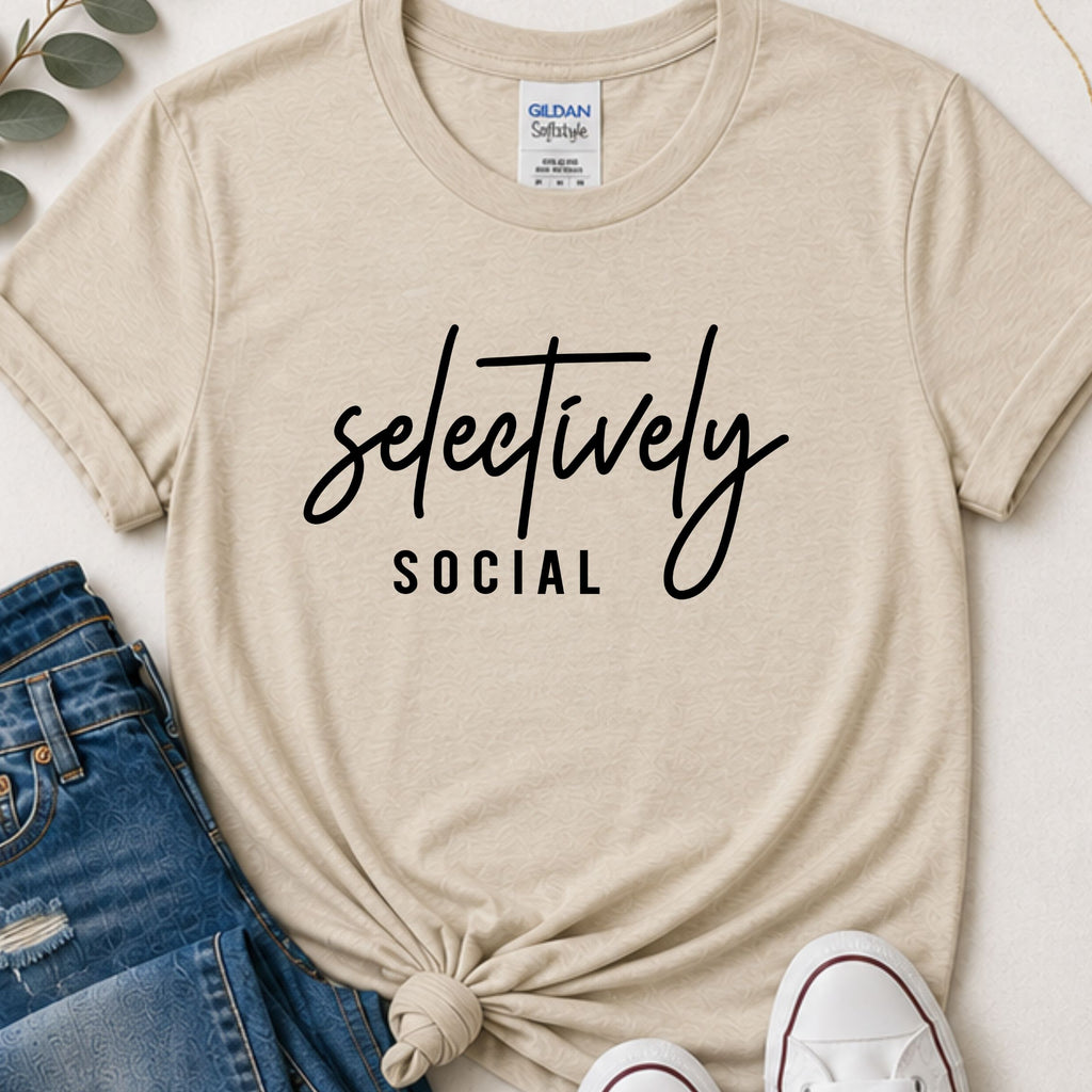 Selectively social t-shirt