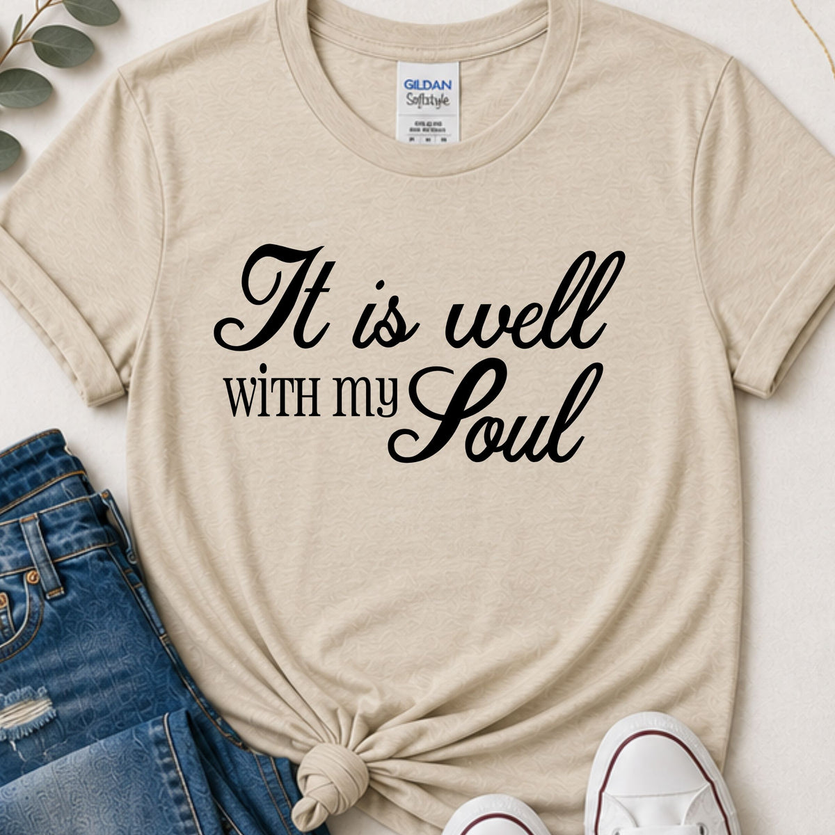 It is well with my soul script Christian t-shirt