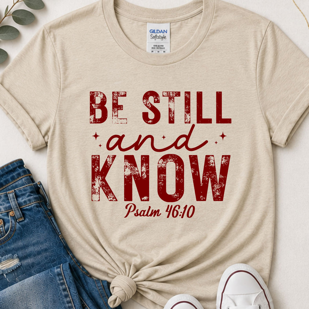 Be still & know Christian t-shirt