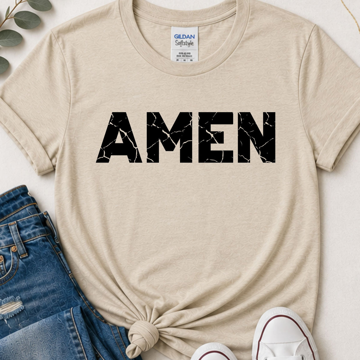 Amen Distressed Christian t-shirt