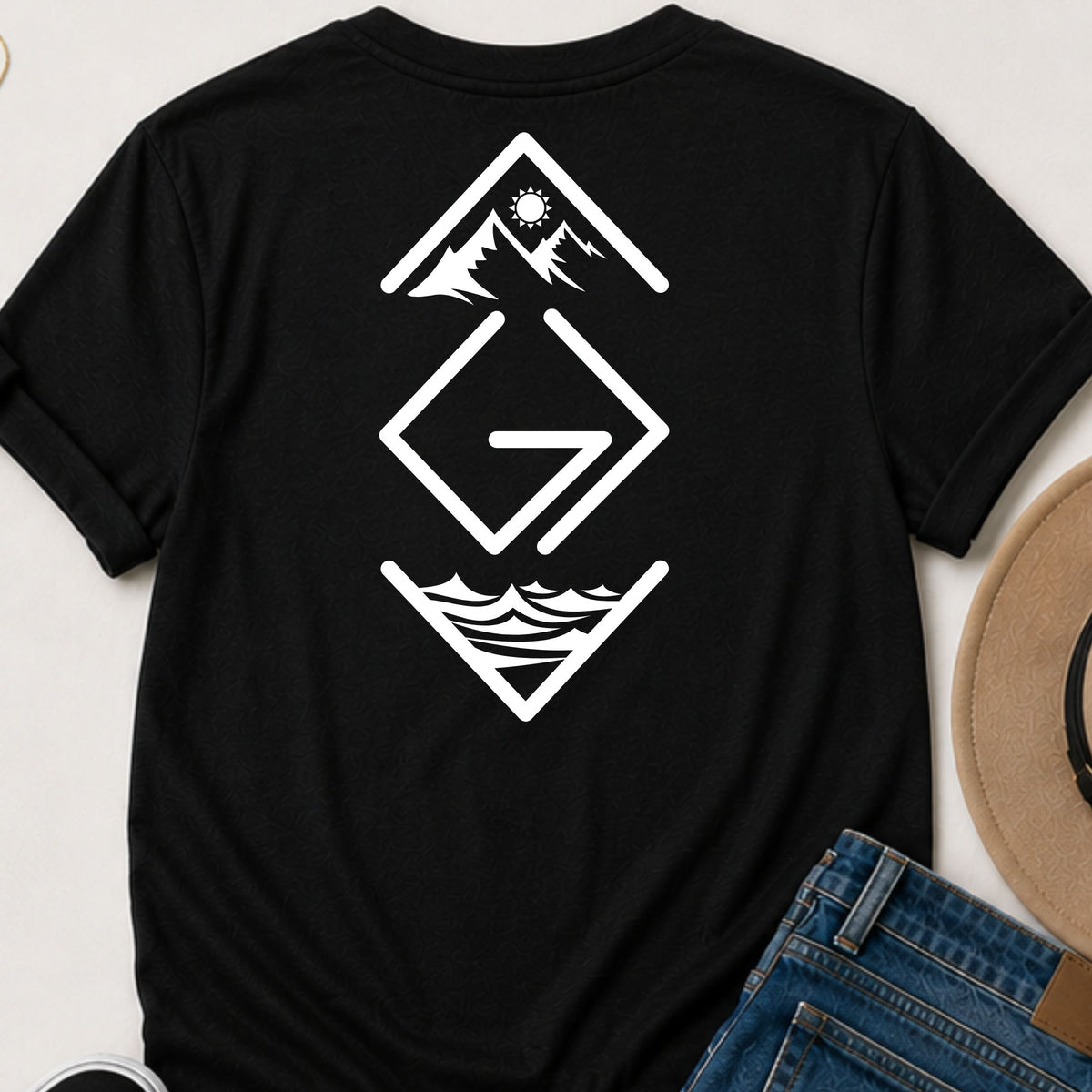 God is greater than the highs and lows vertical Christian t-shirt