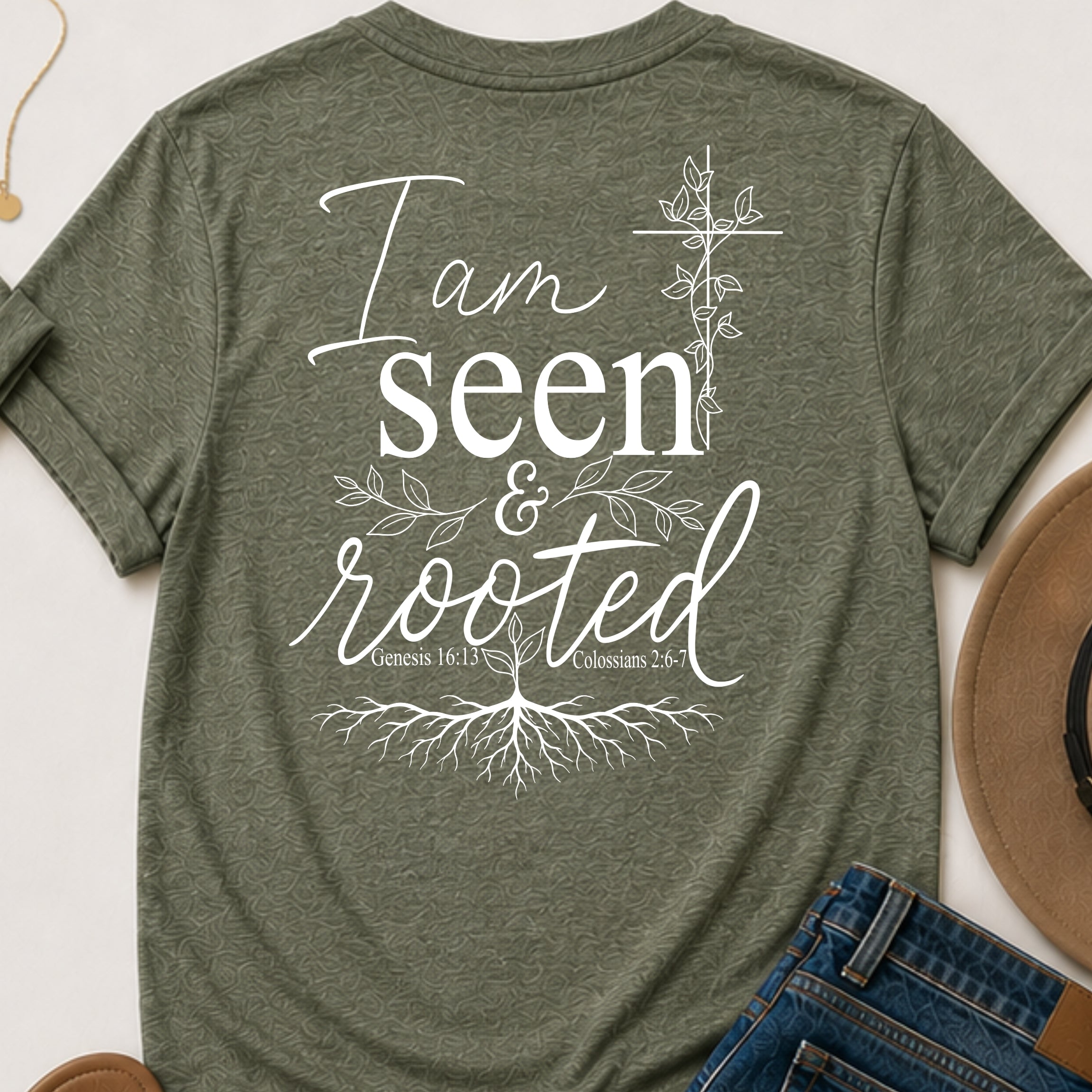 Seen & Rooted Christian t-shirt