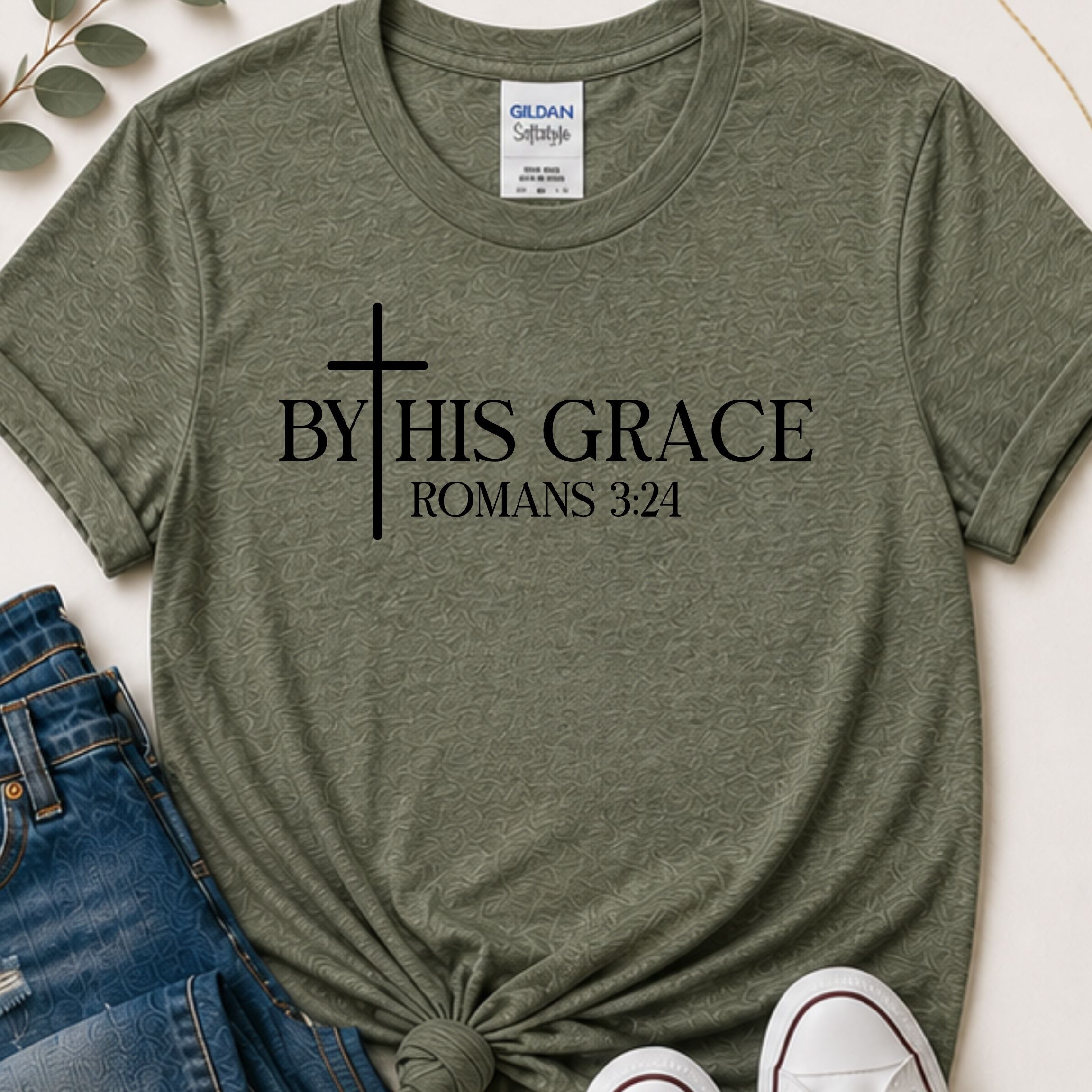 By His Grace Christian t-shirt