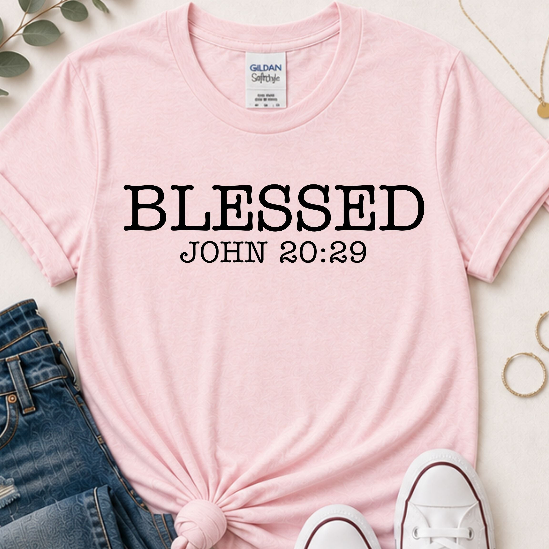 Blessed (typewriter) Christian t-shirt