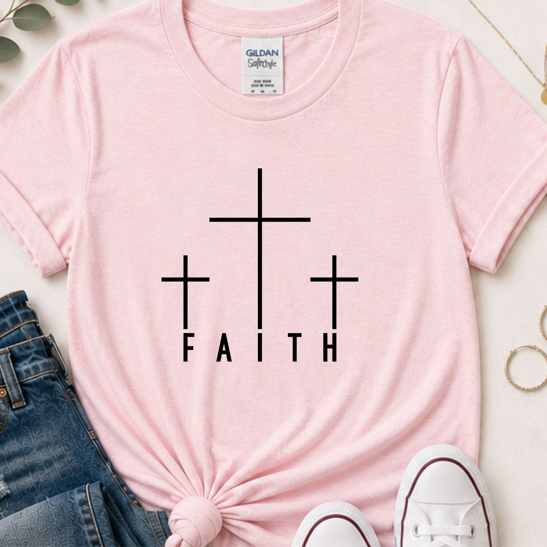 Faith 3 crosses Christian t-shirt