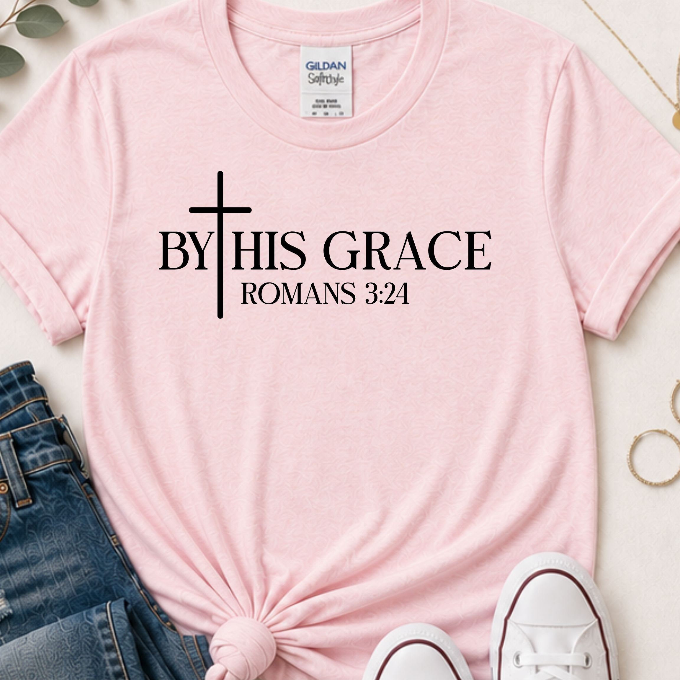 By His Grace Christian t-shirt