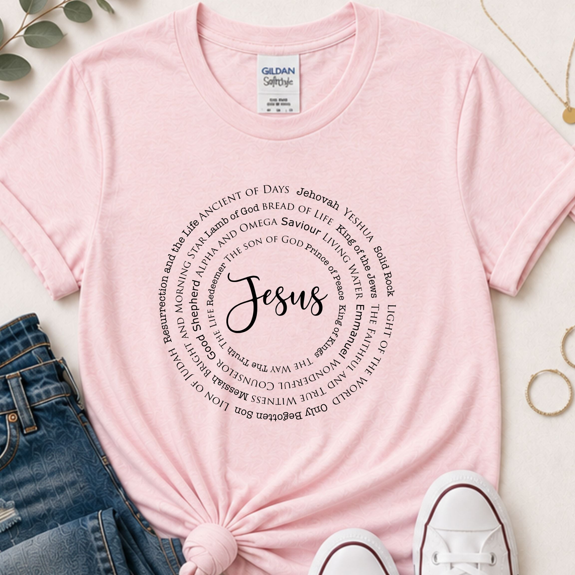 Names of Jesus Christian t-shirt