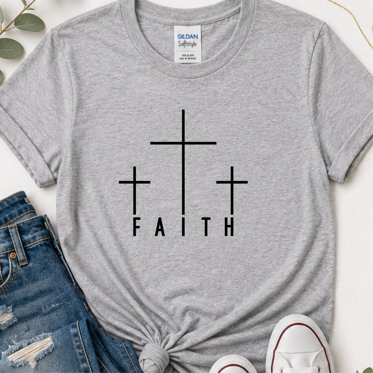 Faith 3 crosses Christian t-shirt