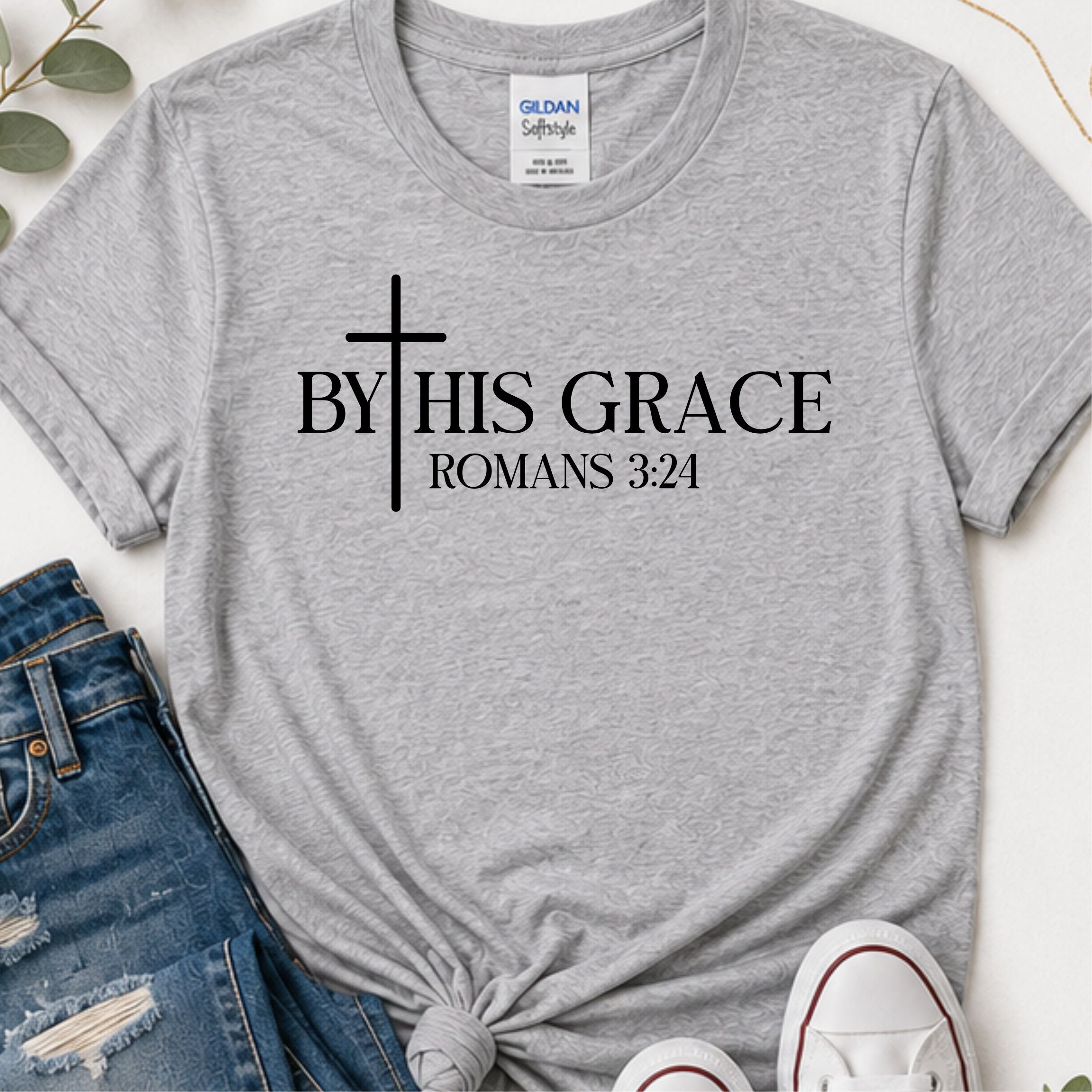 By His Grace Christian t-shirt