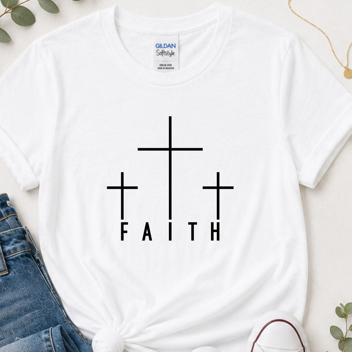 Faith 3 crosses Christian t-shirt
