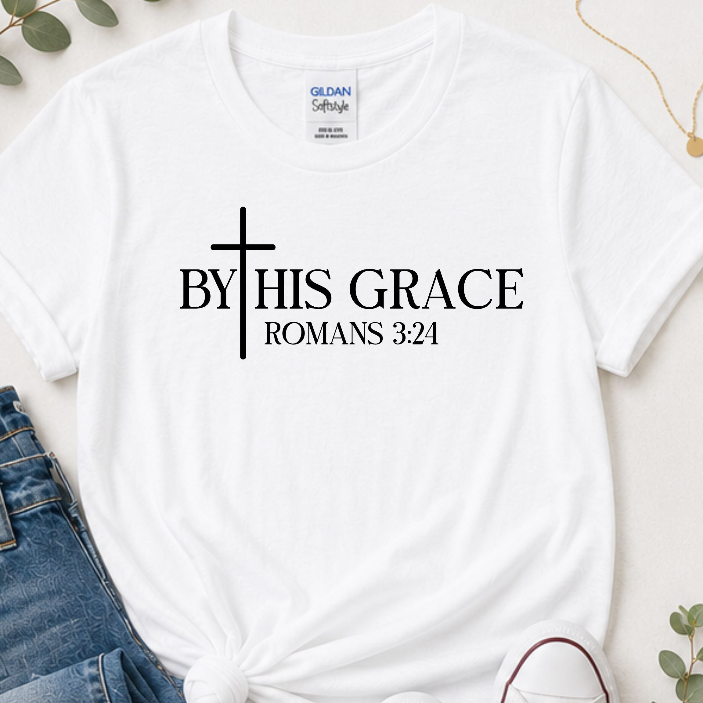 By His Grace Christian t-shirt