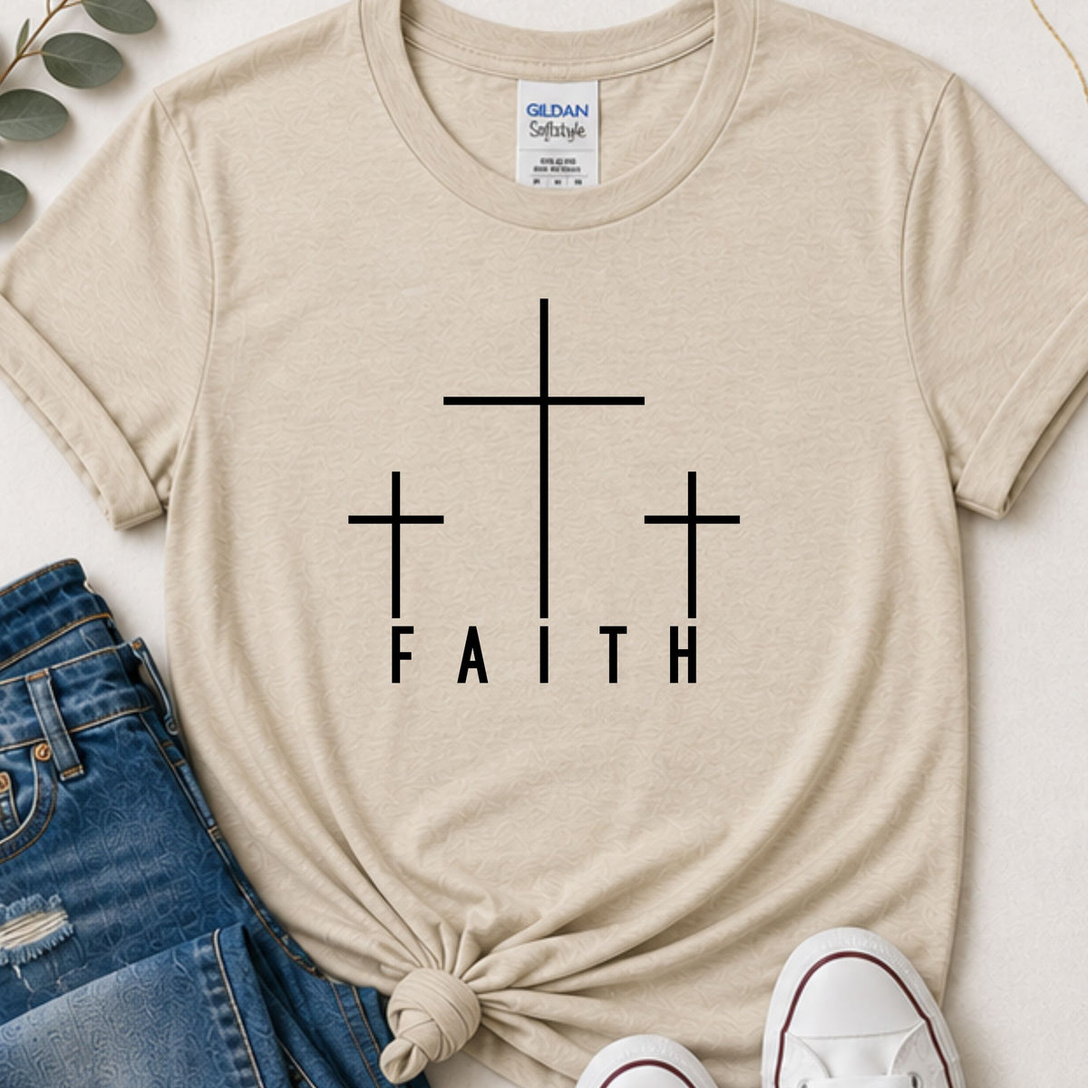 Faith 3 crosses Christian t-shirt